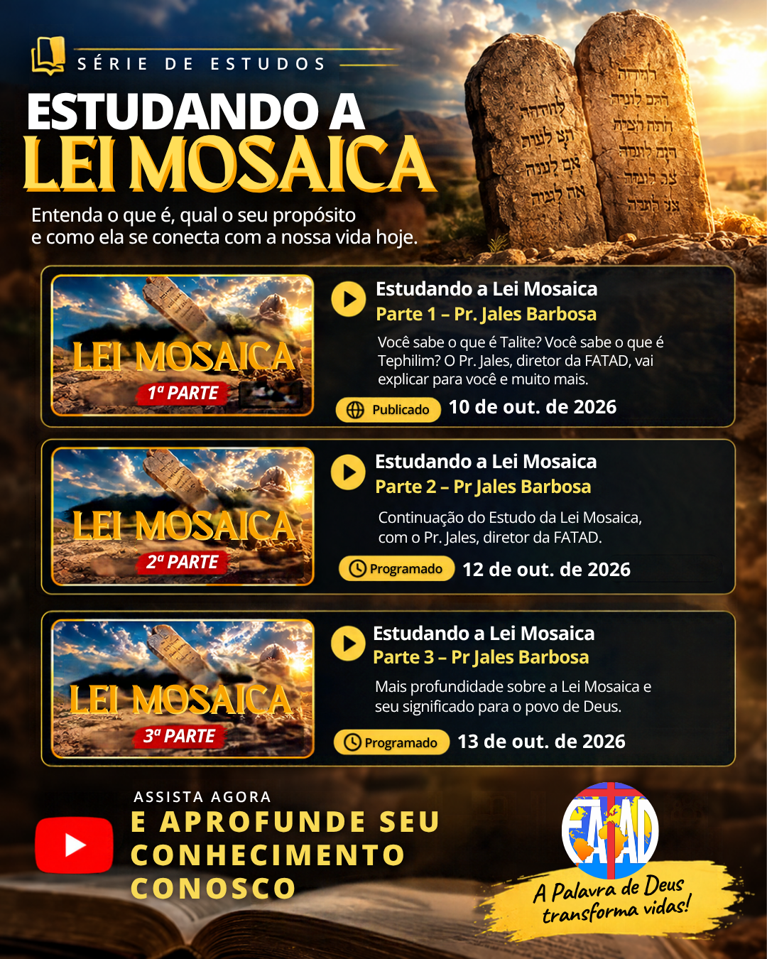 Inscreva-se no canal do Pr. Jales Barbosa no YouTube